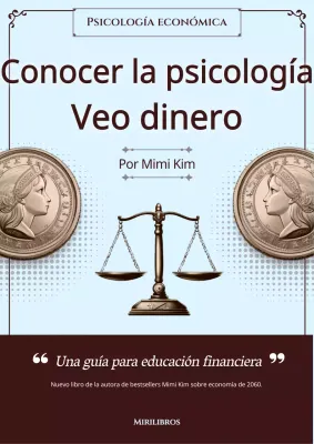 Lujosa cubierta de libro financiero en azul claro y marrón