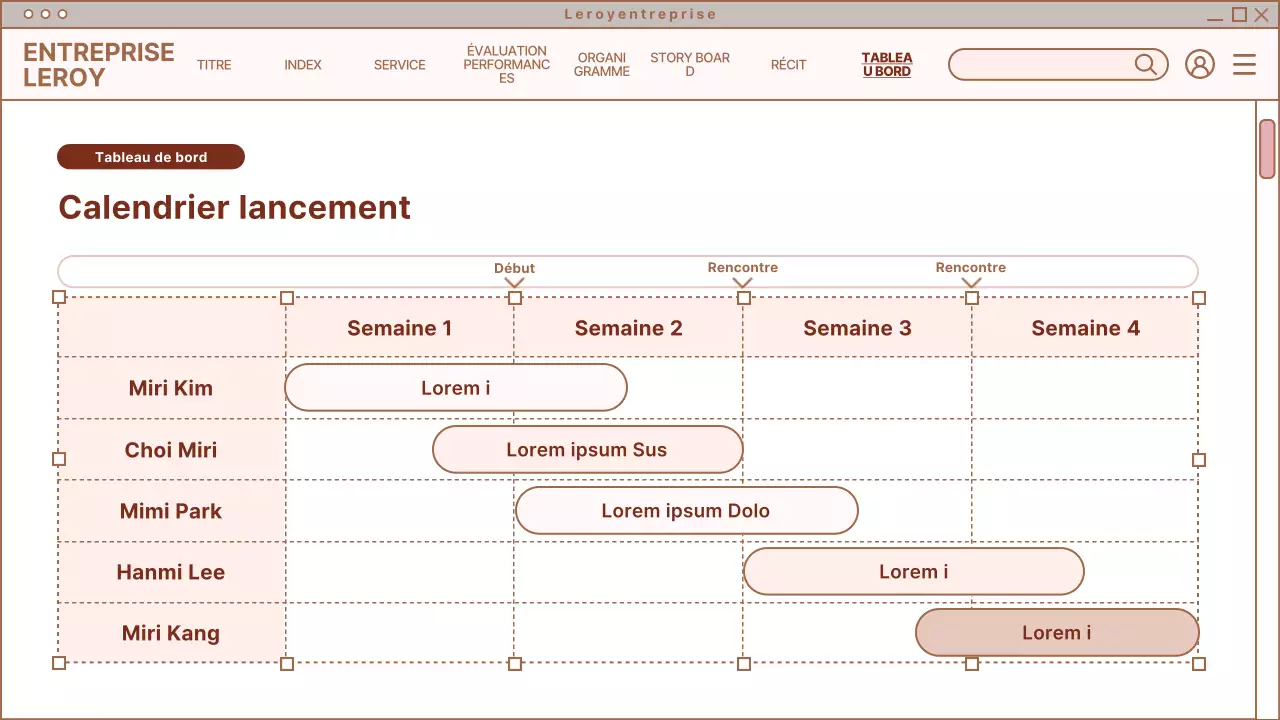 Conception d'une page web simple en beige et blanc