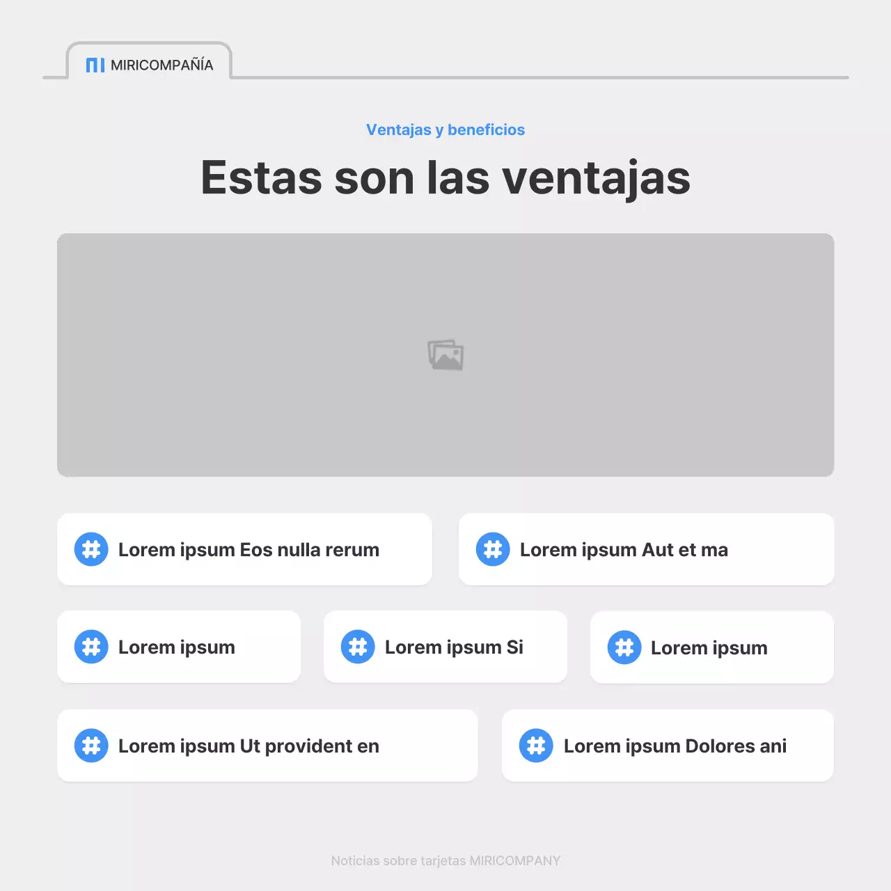 Un sencillo anuncio de empleo en azul y gris