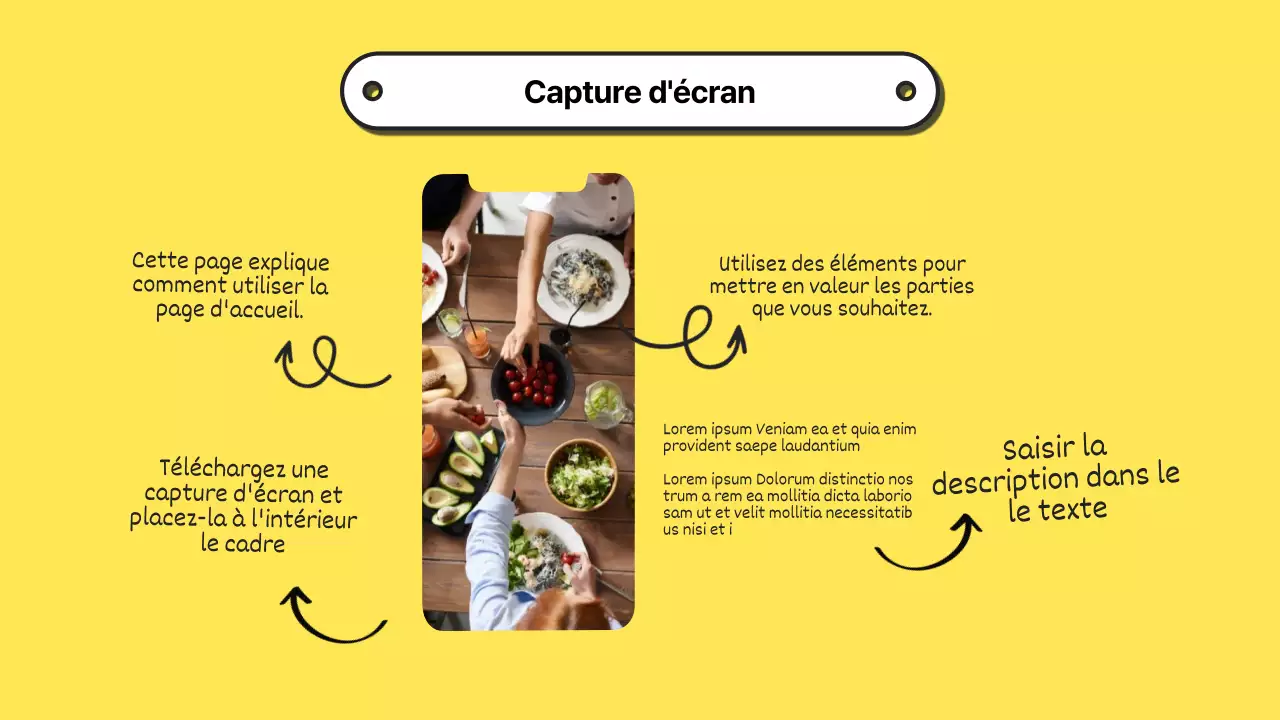 Proposition de collage de photos tendance en blanc et jaune
