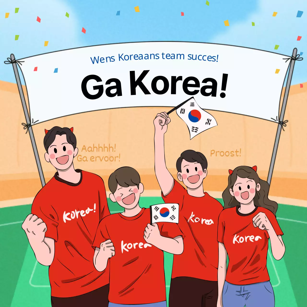 Trending ondersteunende berichten in rood