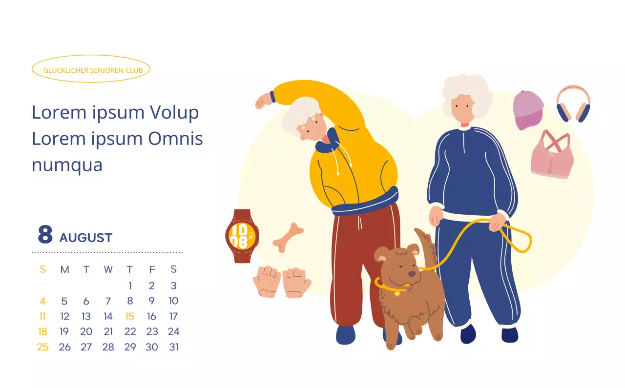 Arbeitskalender mit schönen Illustrationen