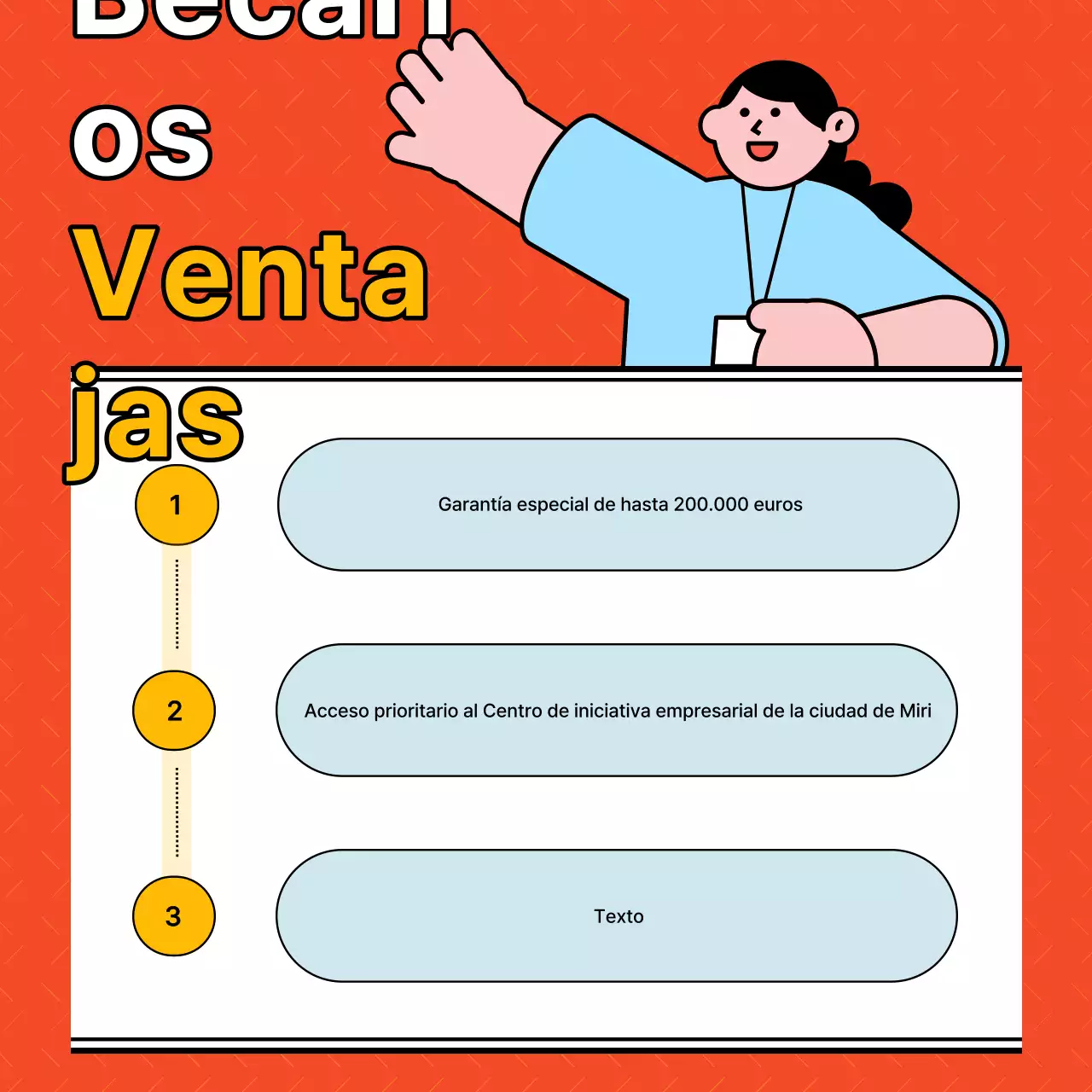 Una sencilla campaña naranja de contratación de becarios emprendedores