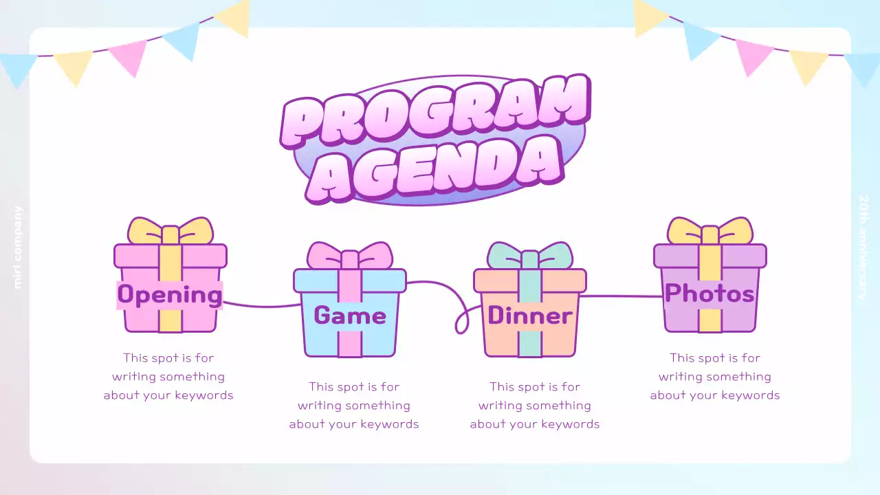 핑크 플레이풀 기념일 발표 프레젠테이션