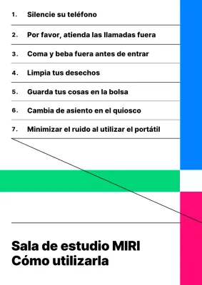 Guía para una sala de estudio minimalista en azul y verde