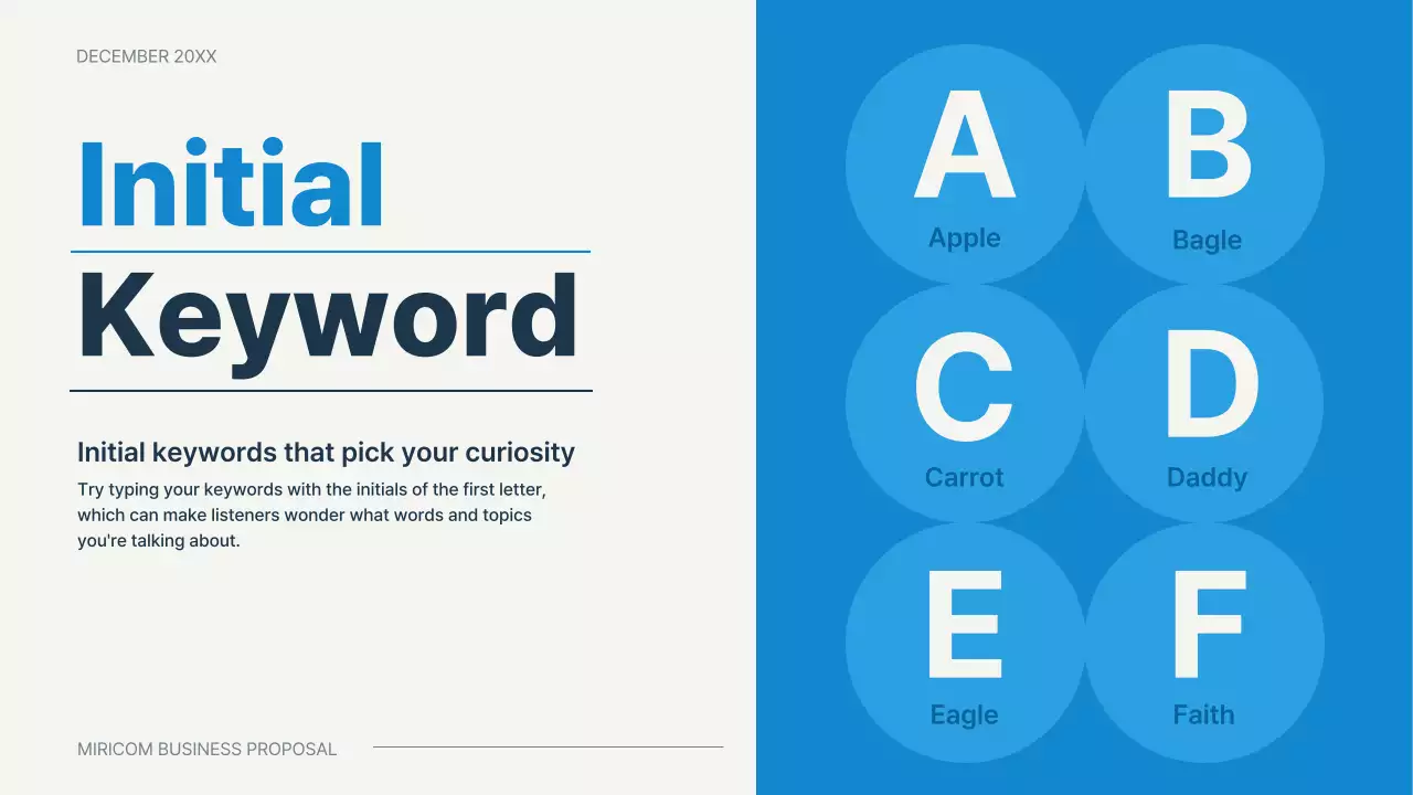 파랑의 심플한 발표용 비즈니스 기획서