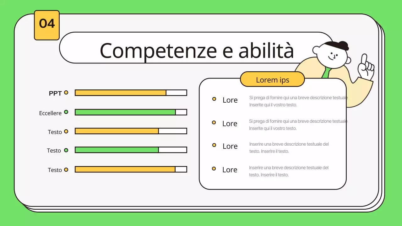 Una lettera di presentazione kitsch per nuove assunzioni in giallo e chartreuse