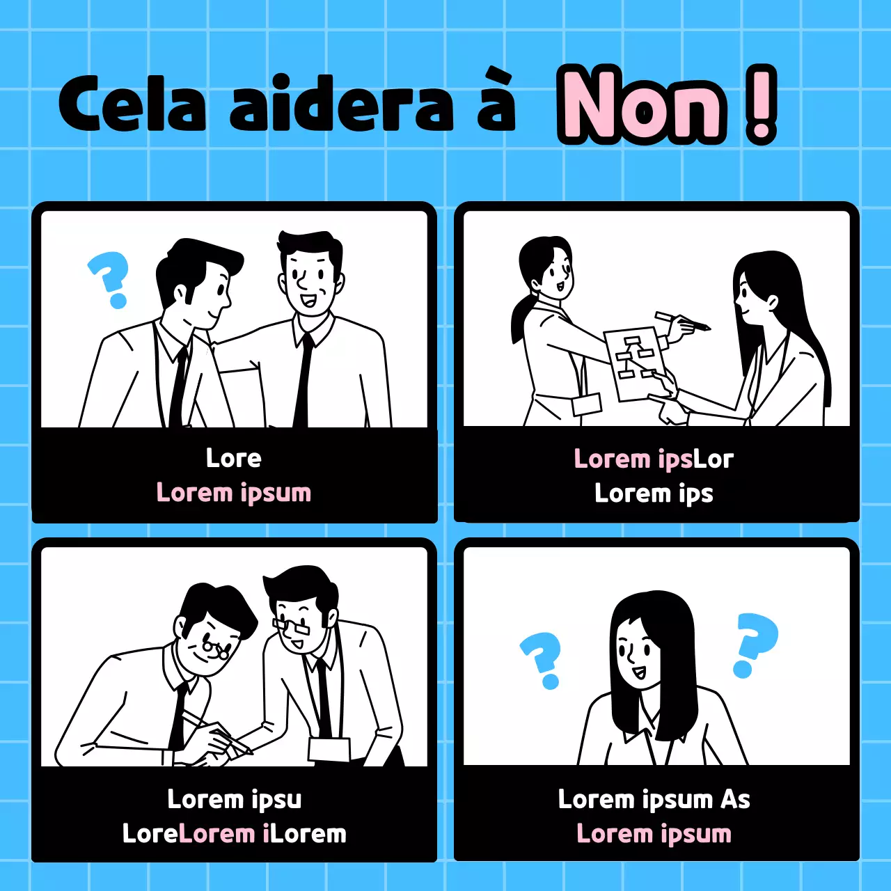 Formation sur le lieu de travail sur fond bleu clair