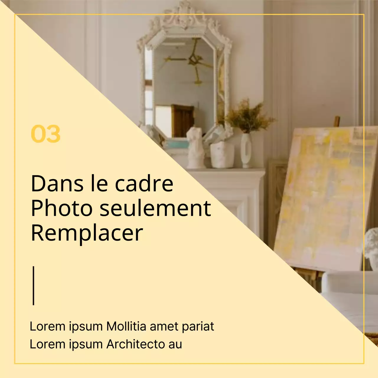 Matériel de formation avec fond photographique minimaliste noir et beige