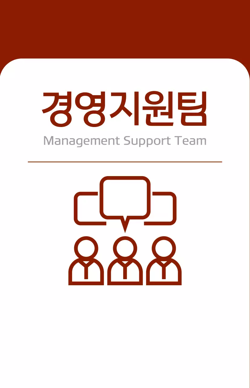 빨간색 강렬한 컨셉의 기업 부서 소개