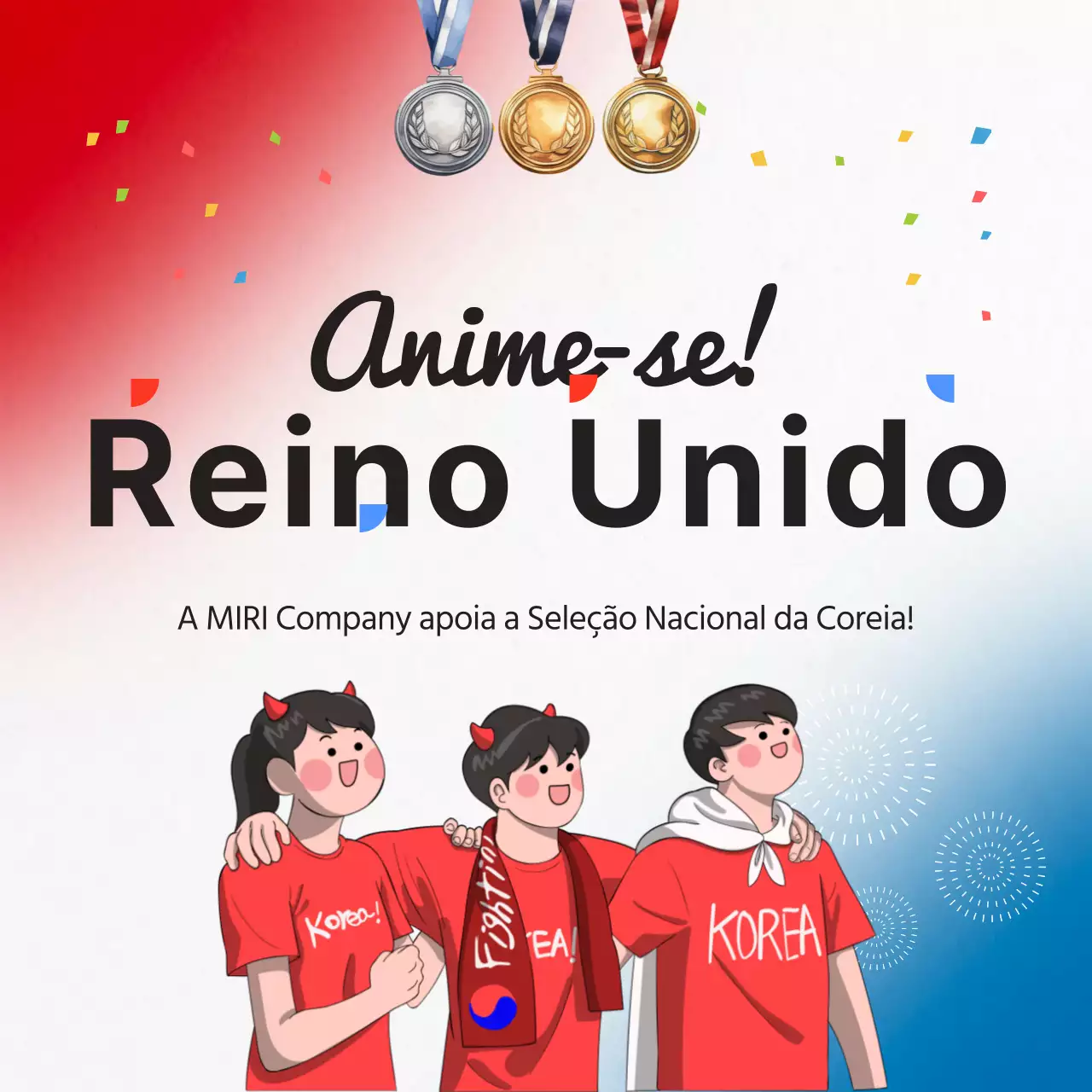 Promover um simples evento de animação vermelho e azul