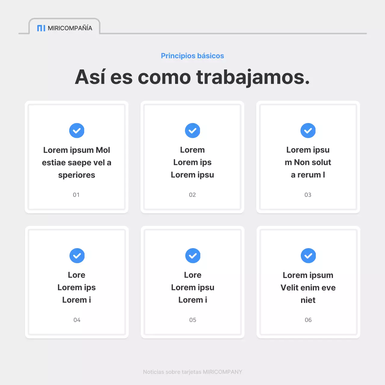 Un sencillo anuncio de empleo en azul y gris