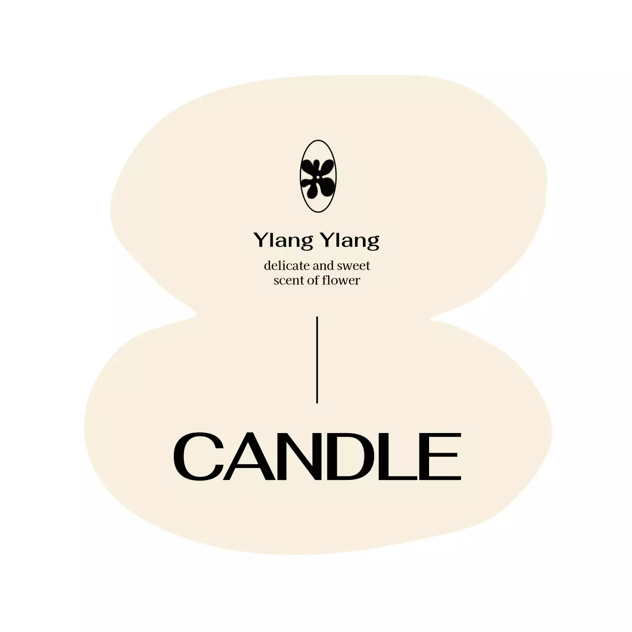 노란색과 분홍색의 독특한 도형 형태의 캔들 디자인