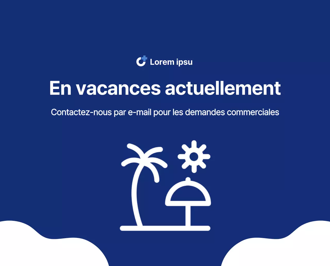 Calendrier simple avec des illustrations épurées en bleu
