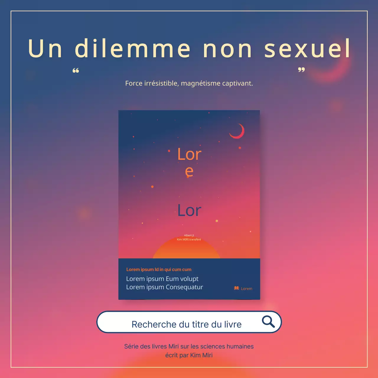 Promouvoir des recommandations de livres modernes en bleu marine et en rose