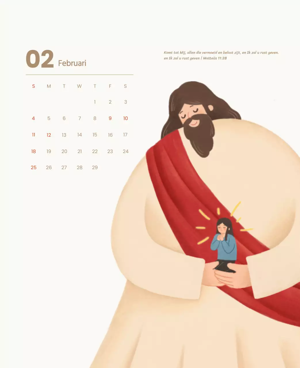 Een devotiekalender met gezellige illustraties en bijbelverzen op een lichtblauwe achtergrond