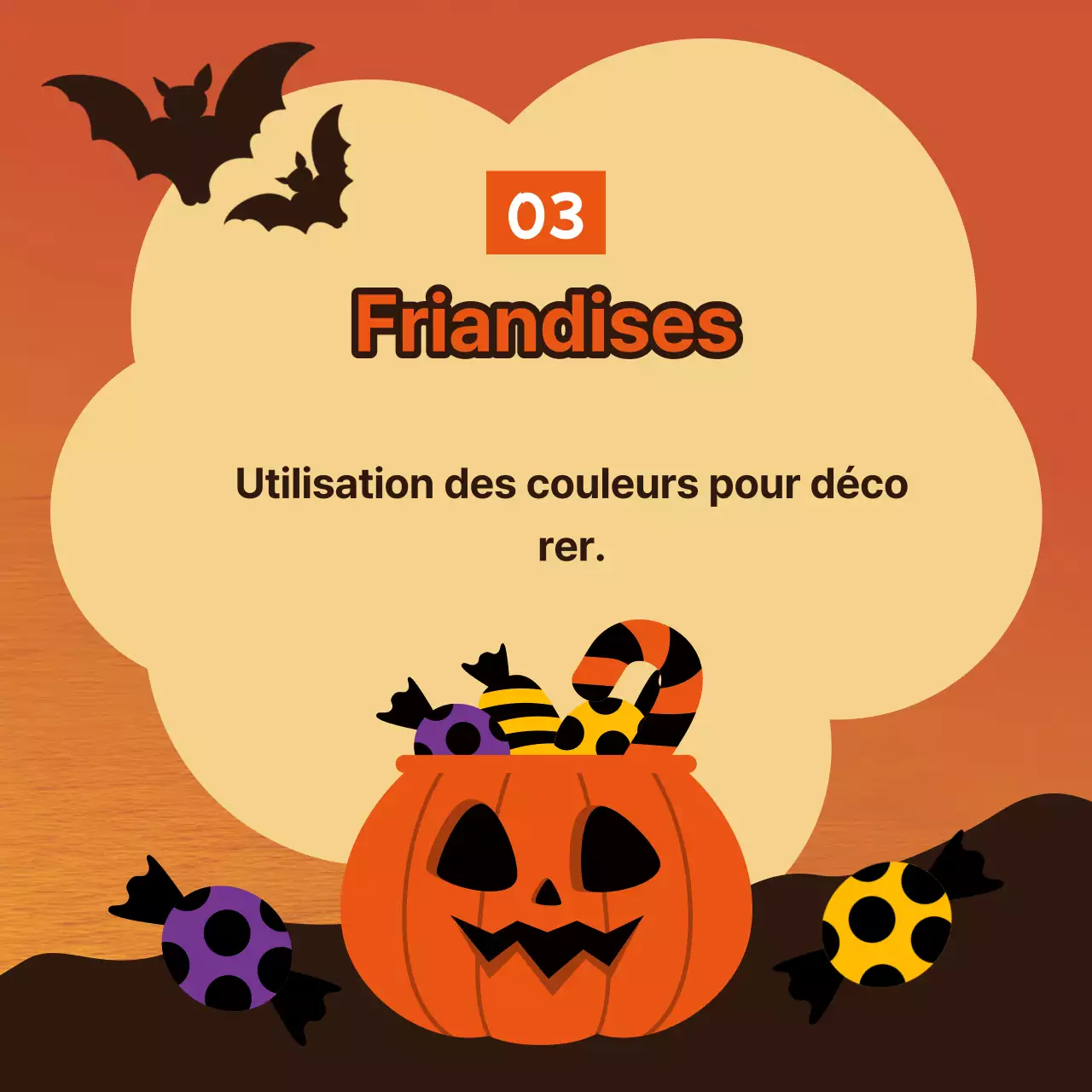 Promouvoir de jolies idées de décoration d'Halloween en orange