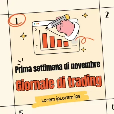 Promuovere un semplice diario di trading azionario in avorio e arancione