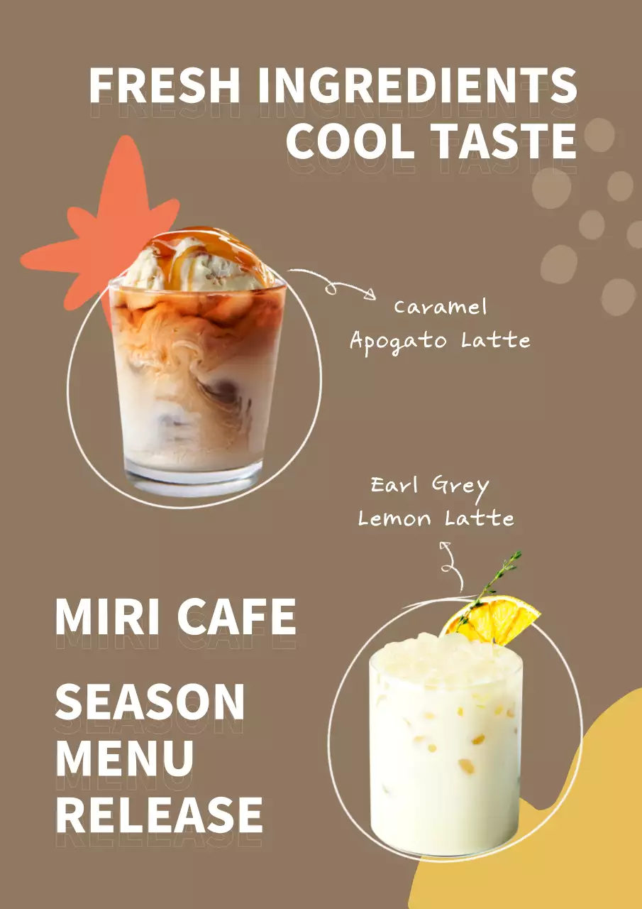 Brown Modern Cafe Promotion Poster