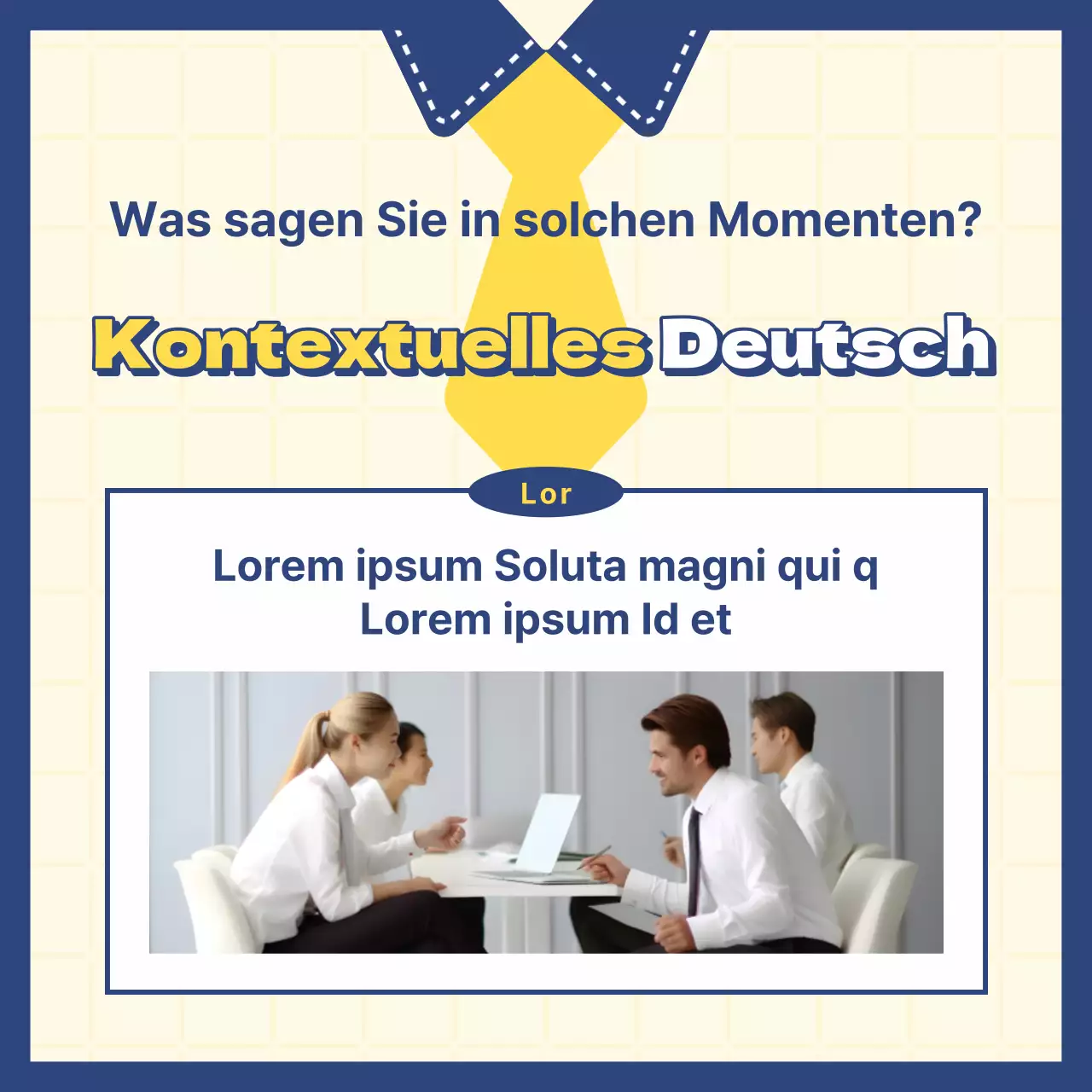  Ein kitschiger englischer Geschäftsplan mit gelbem Hintergrund