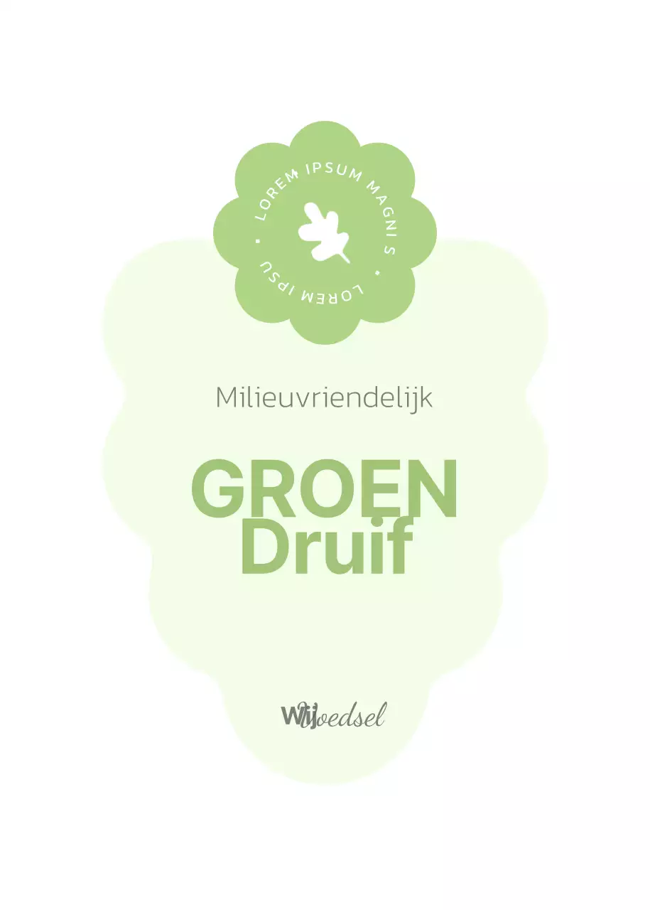 Ontwerp een pastelkleurig, mooi etiket voor aardbeiendruivenverpakkingen