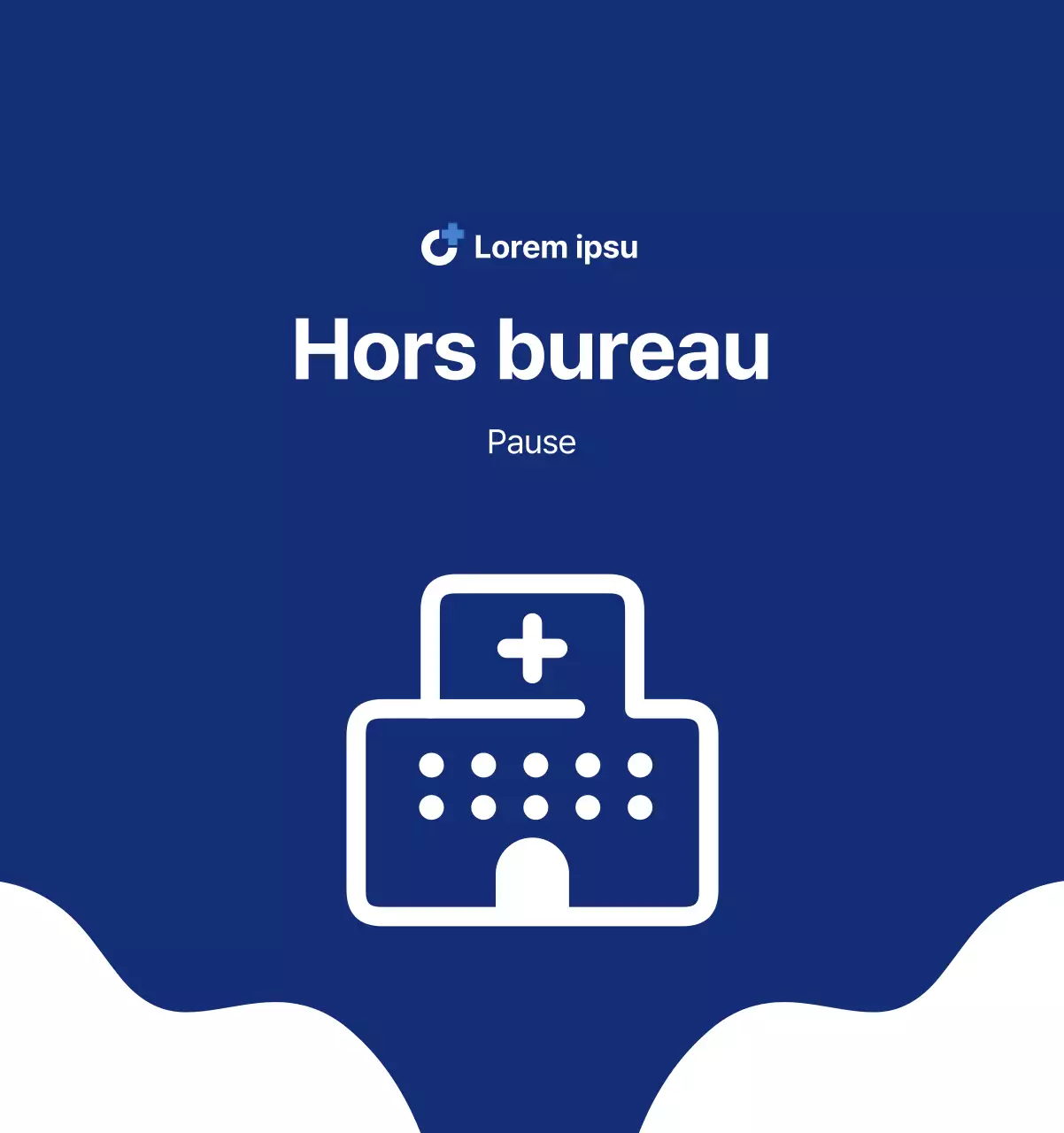 Calendrier simple avec des illustrations épurées en bleu