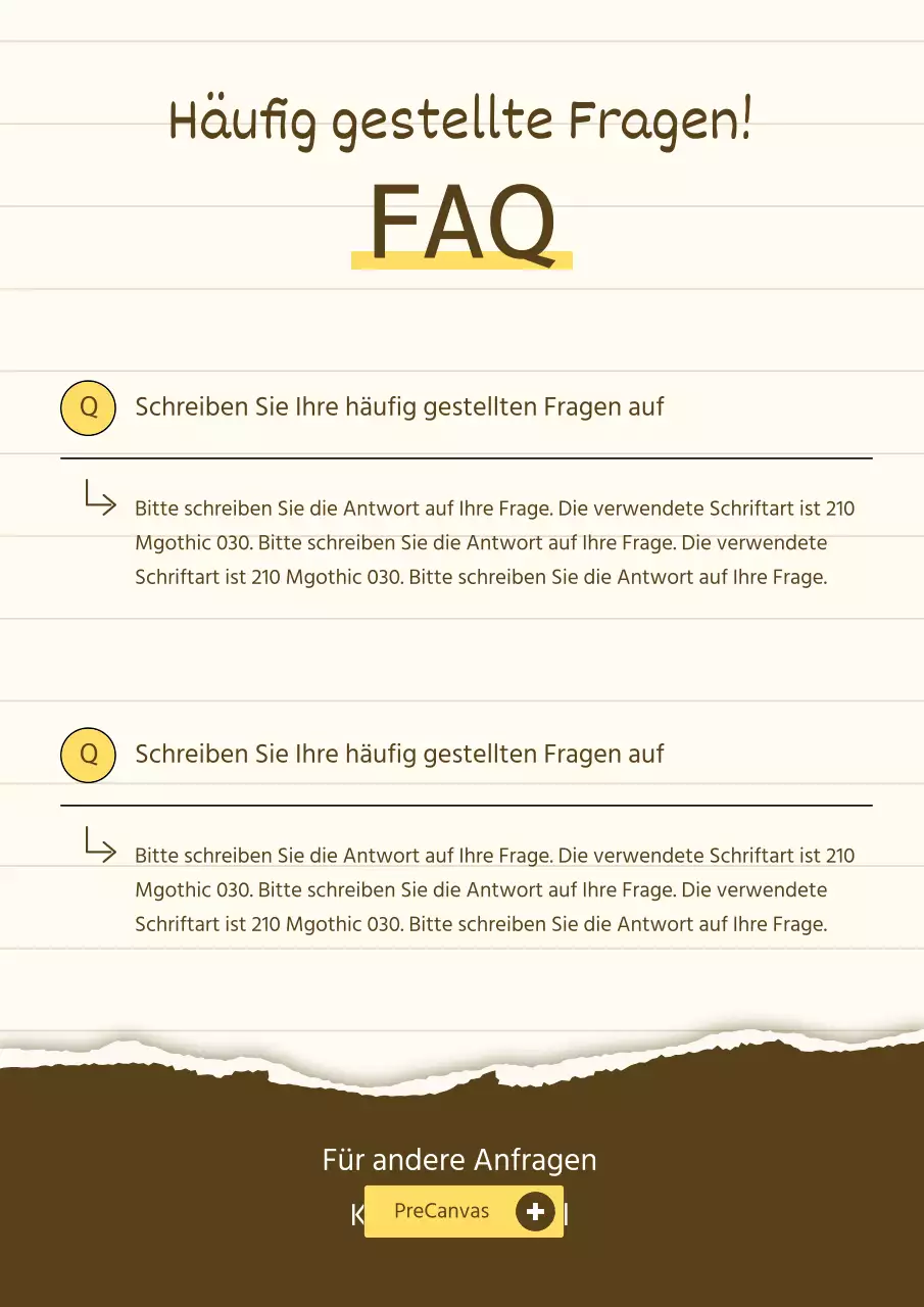 Eine einfache Storytelling-Produktpräsentation in Gelb und Beige