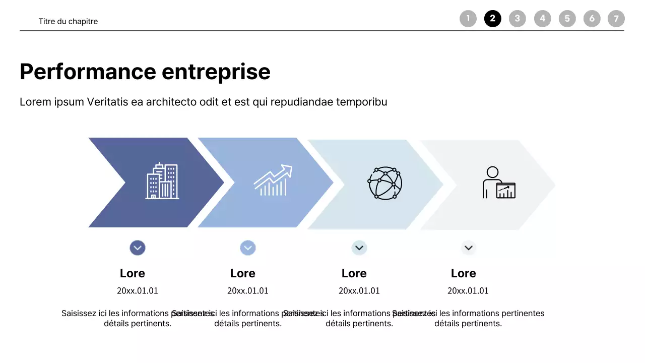 Profil d'entreprise de réunion moderne en bleu