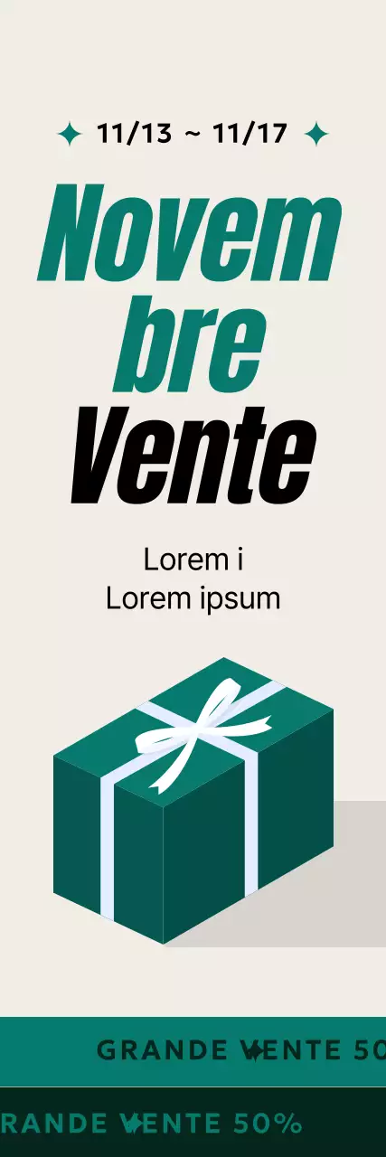 Promotion du mois de novembre avec un coffret cadeau dans une palette de couleurs vertes.