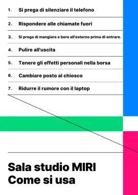 Una guida per una sala studio minimalista in blu e verde