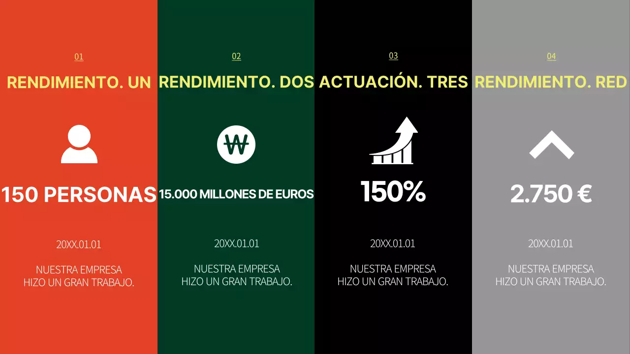 Orden del día sencillo en naranja y verde