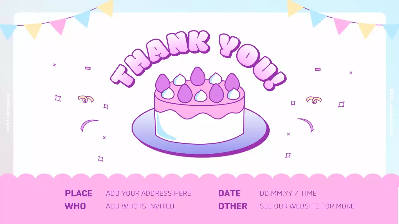 핑크 플레이풀 기념일 발표 프레젠테이션