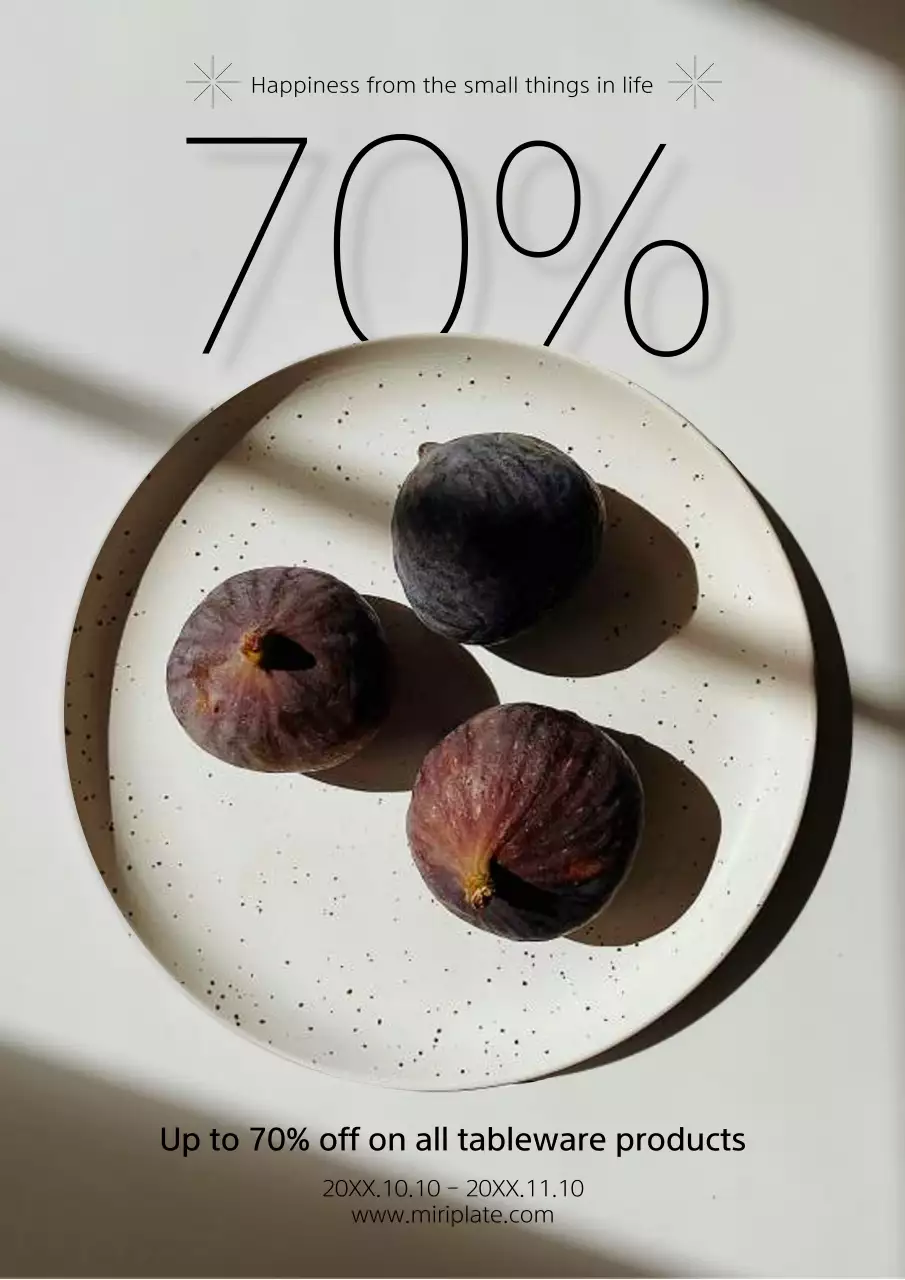 Beige Minimalist Tableware Promotion Poster