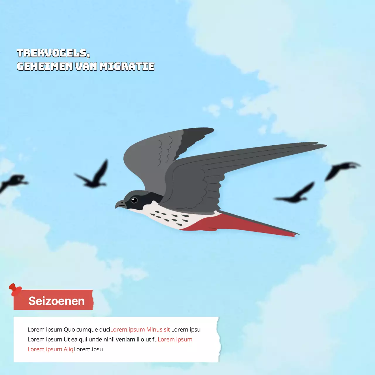 Tropische oktober Wereld Trekvogeldag leermiddelen in groen en lichtblauw