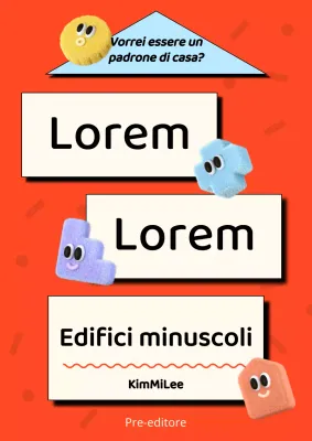 Copertina kitsch del libro sugli investimenti immobiliari in rosso e azzurro