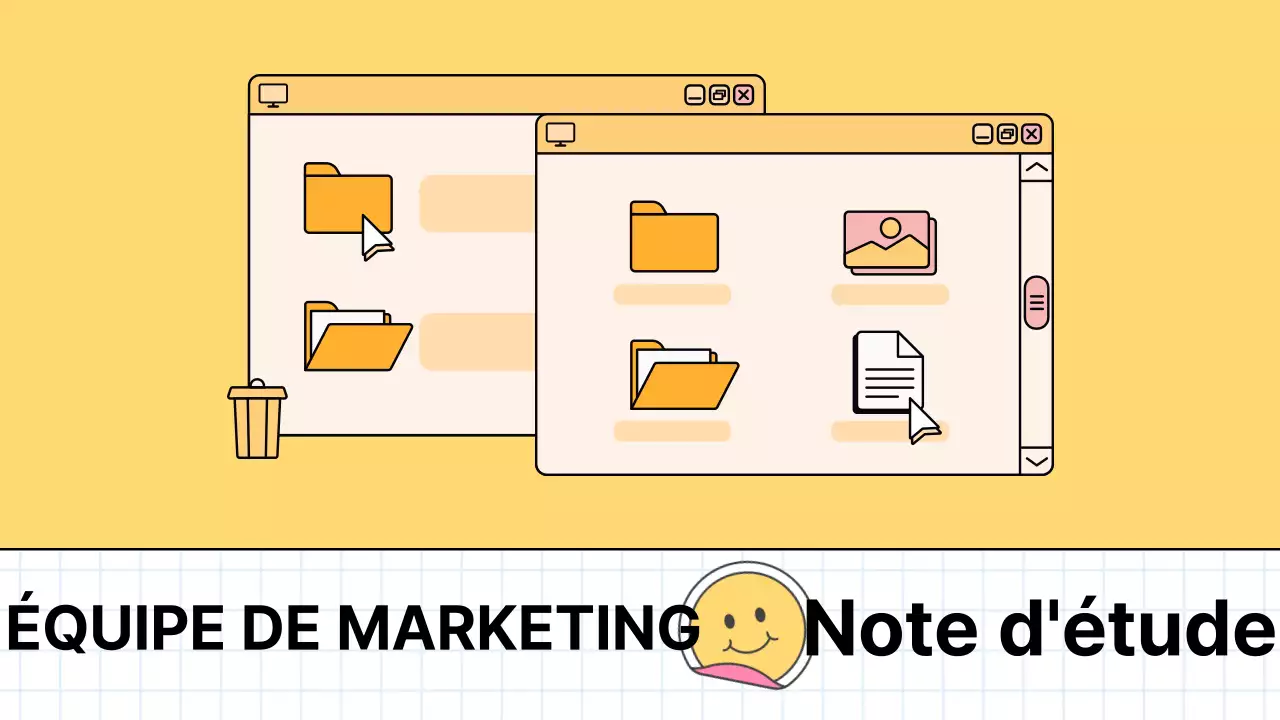 Rapport de minutes marketing tendance en jaune et blanc