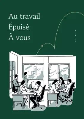 Couverture minimaliste d'un livre de formation commerciale en vert et blanc