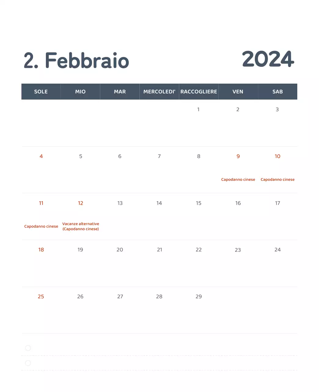 Un calendario con illustrazioni colorate ed emozionali