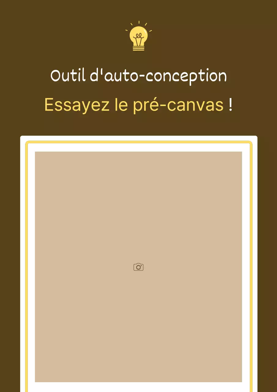 Une présentation de produit simple en jaune et beige