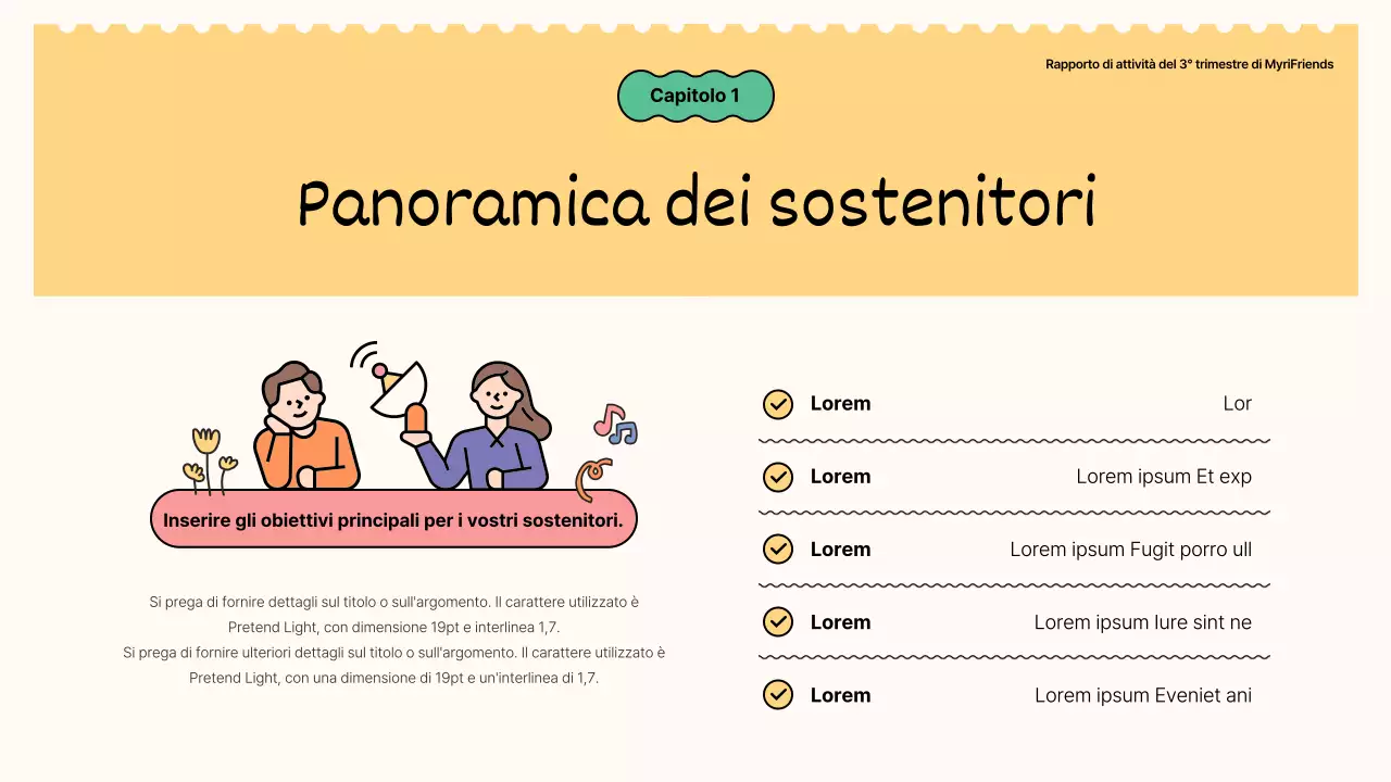  Rapporti di attività dei sostenitori in verde e giallo kitsch