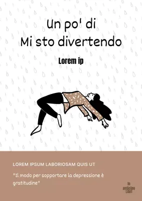 Copertina di un libro di saggistica emozionale minimalista illustrata in marrone e bianco e nero