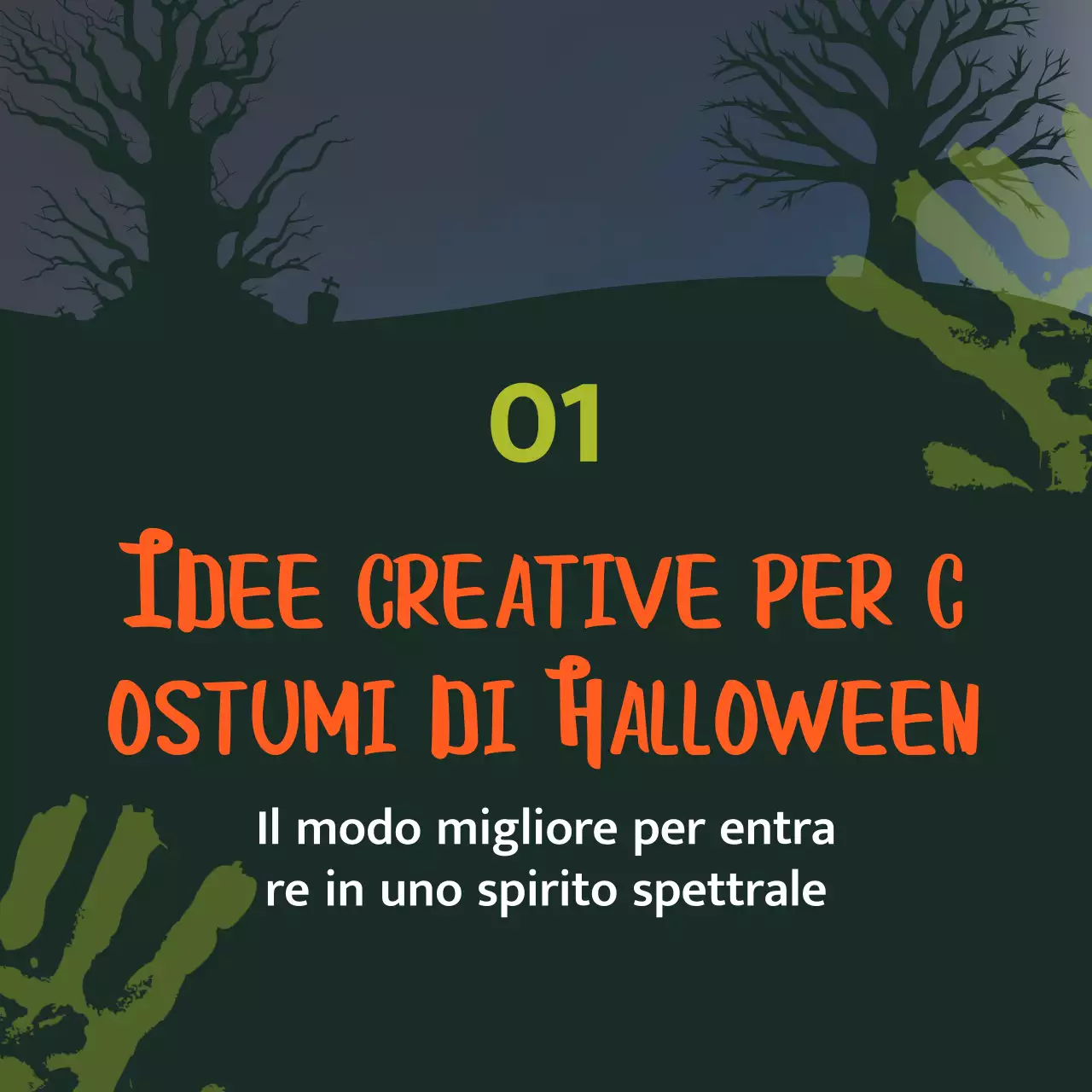 Vi presentiamo il costume di Halloween fantascientifico verde e arancione