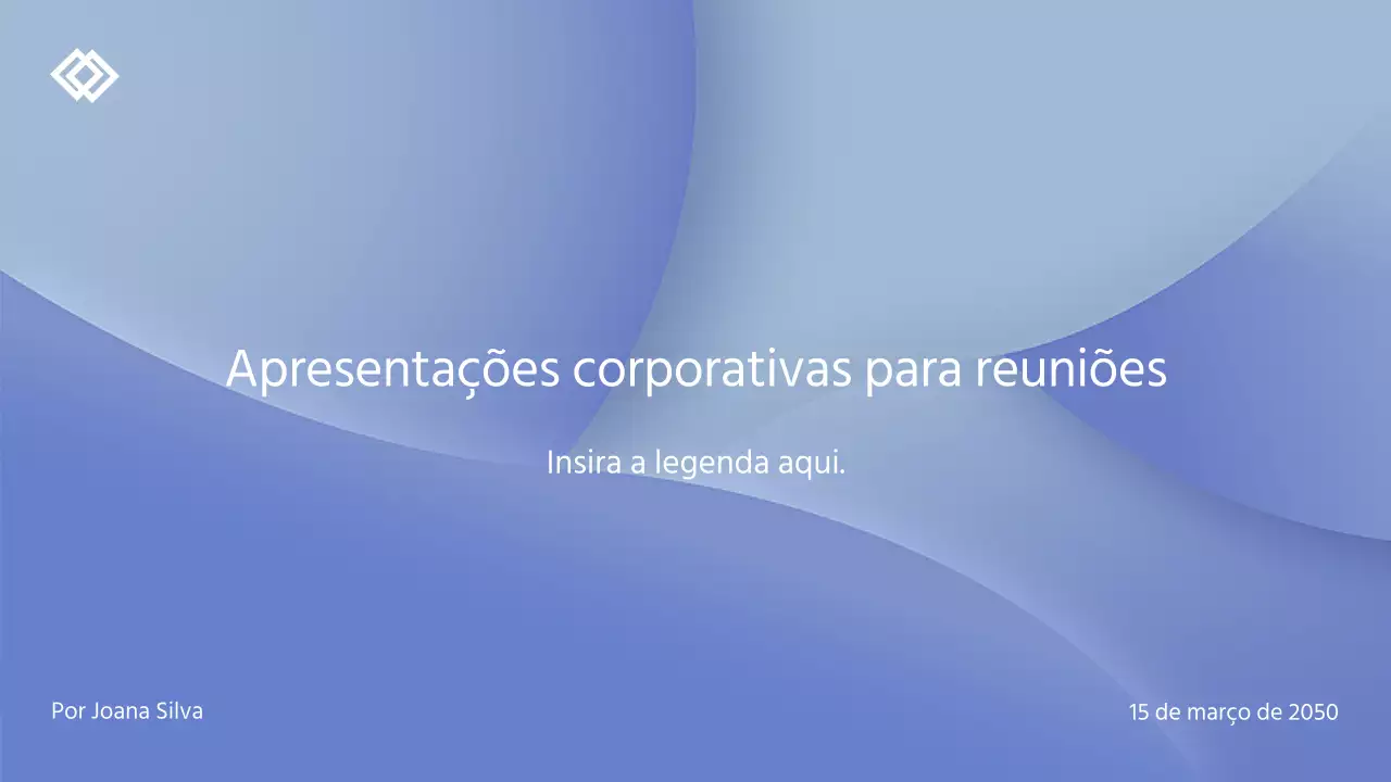 Perfil de empresa de reuniões moderno em azul
