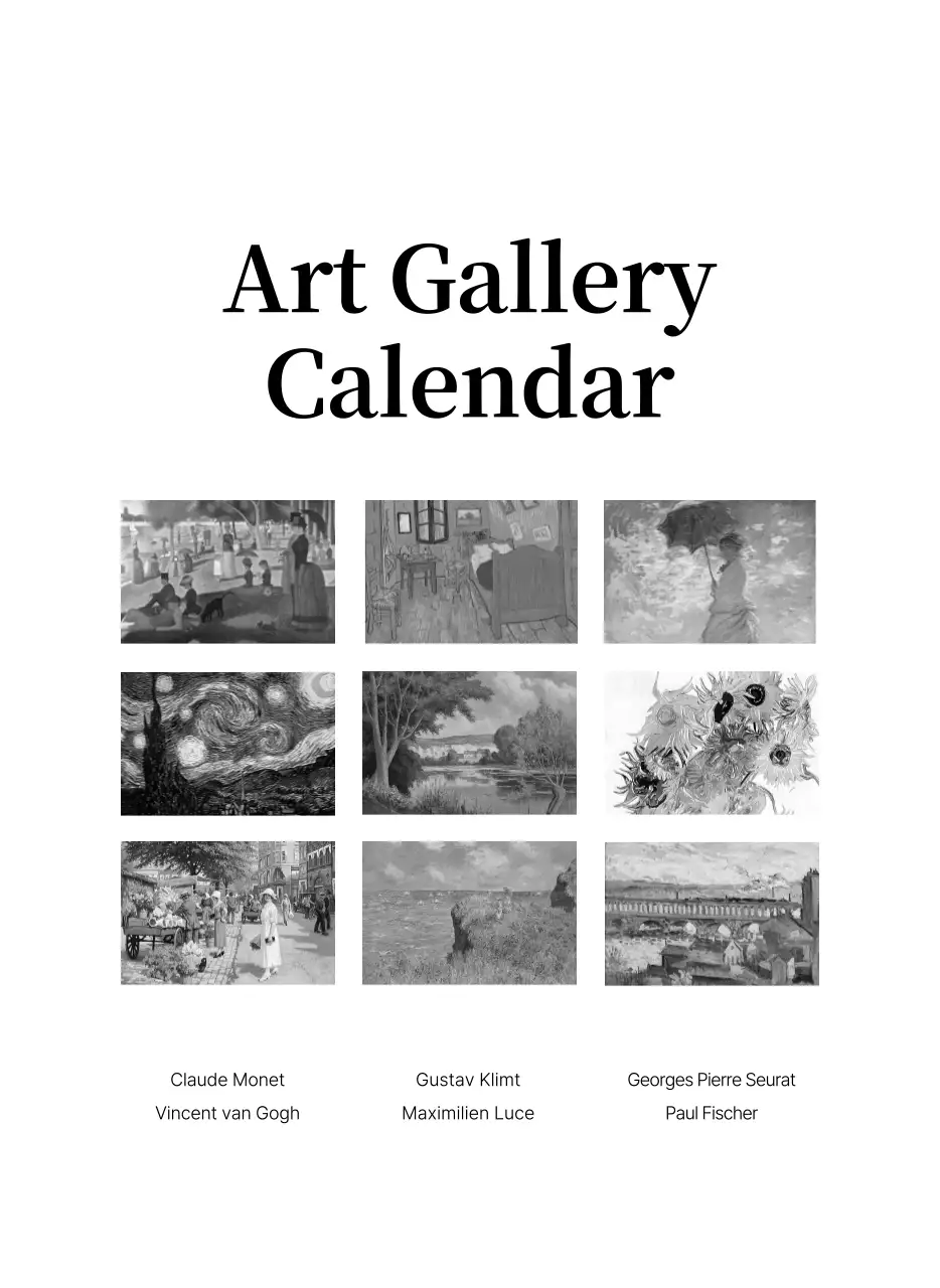 黒とグレーのシンプルでクラシックな名画。