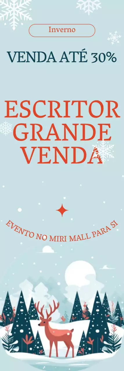 Um evento de saldos de inverno com ilustrações e cores de inverno emotivas
