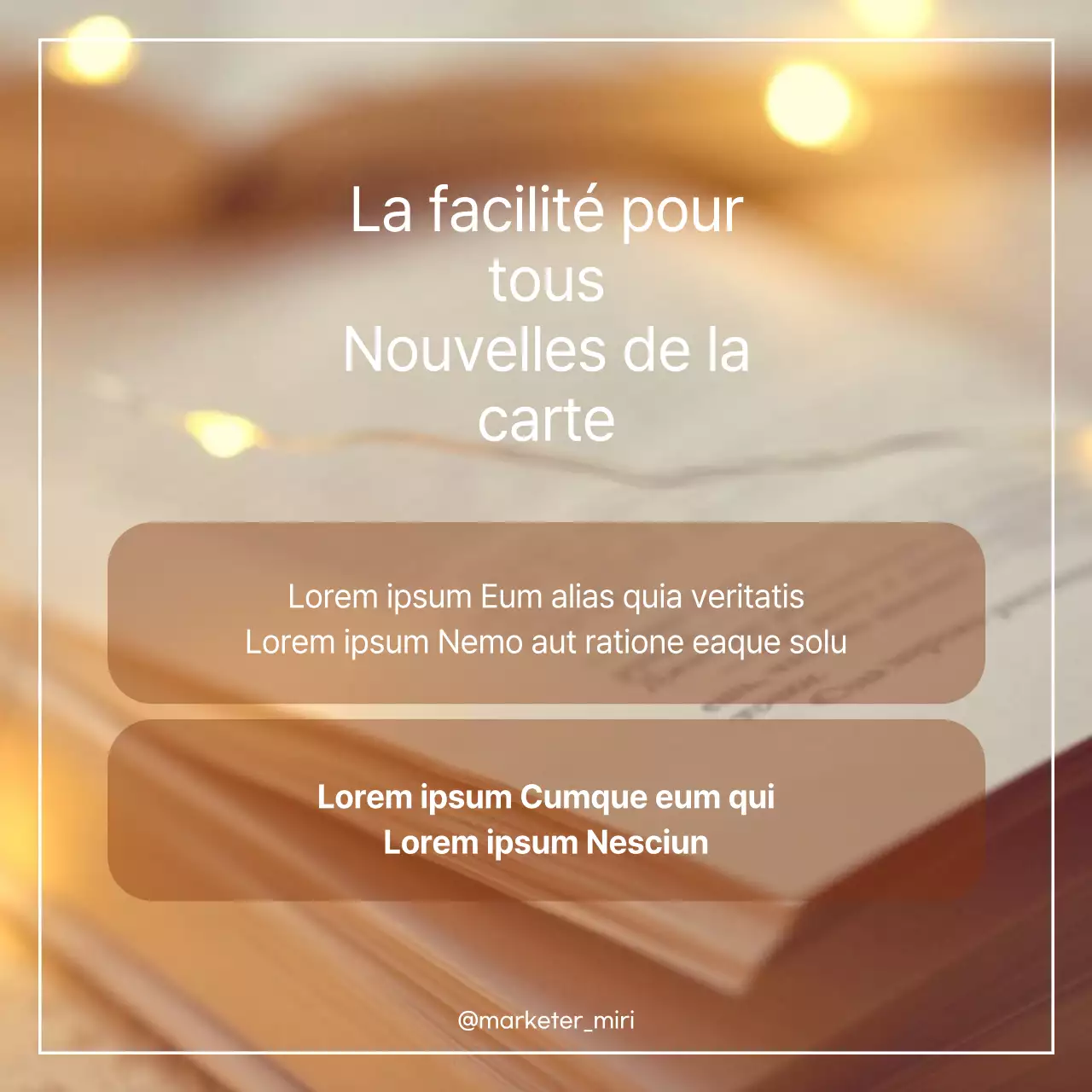 Guide pour la conception d'un modèle de marketing simple et chaleureux en brun et blanc