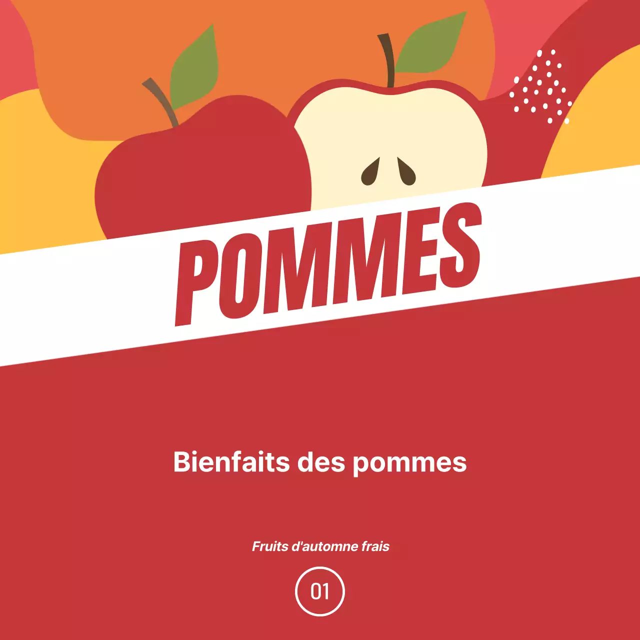 Promouvoir les fruits de saison avec une touche d'orange et de vert