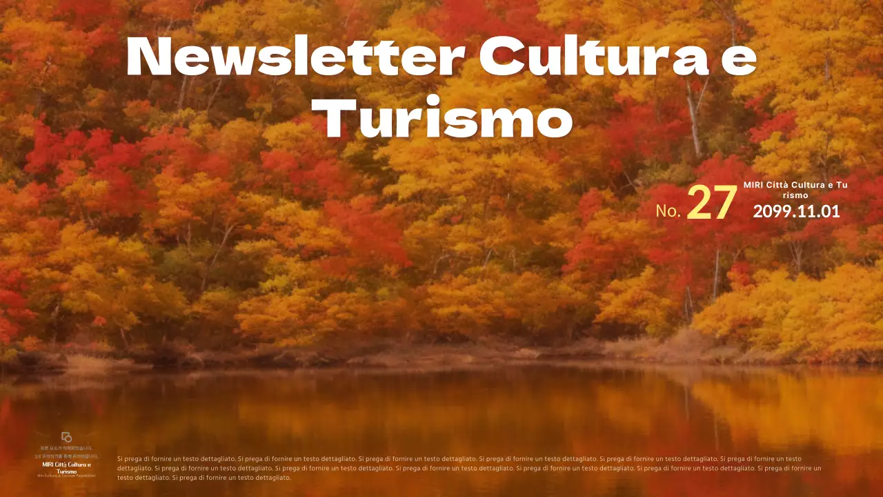 Promuovere una semplice newsletter turistica locale con accenti arancioni