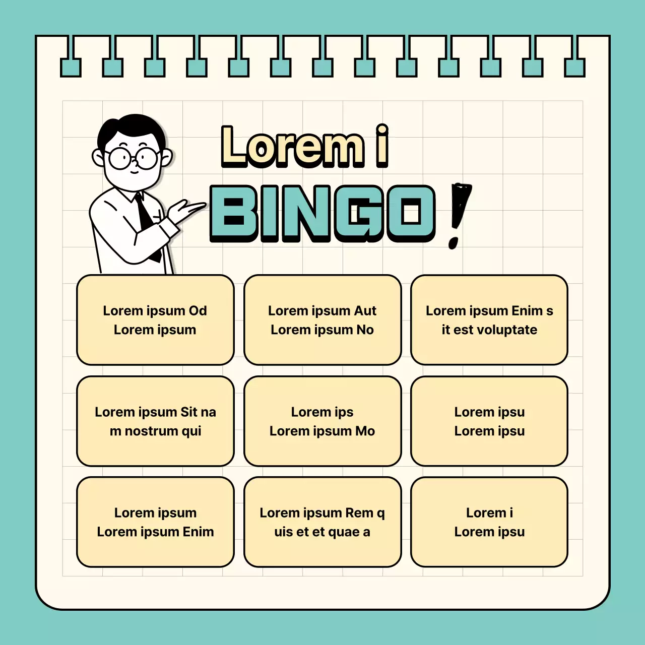 Ein einfacher Goofy-Level-Test in mint und gelb @simplegoofy