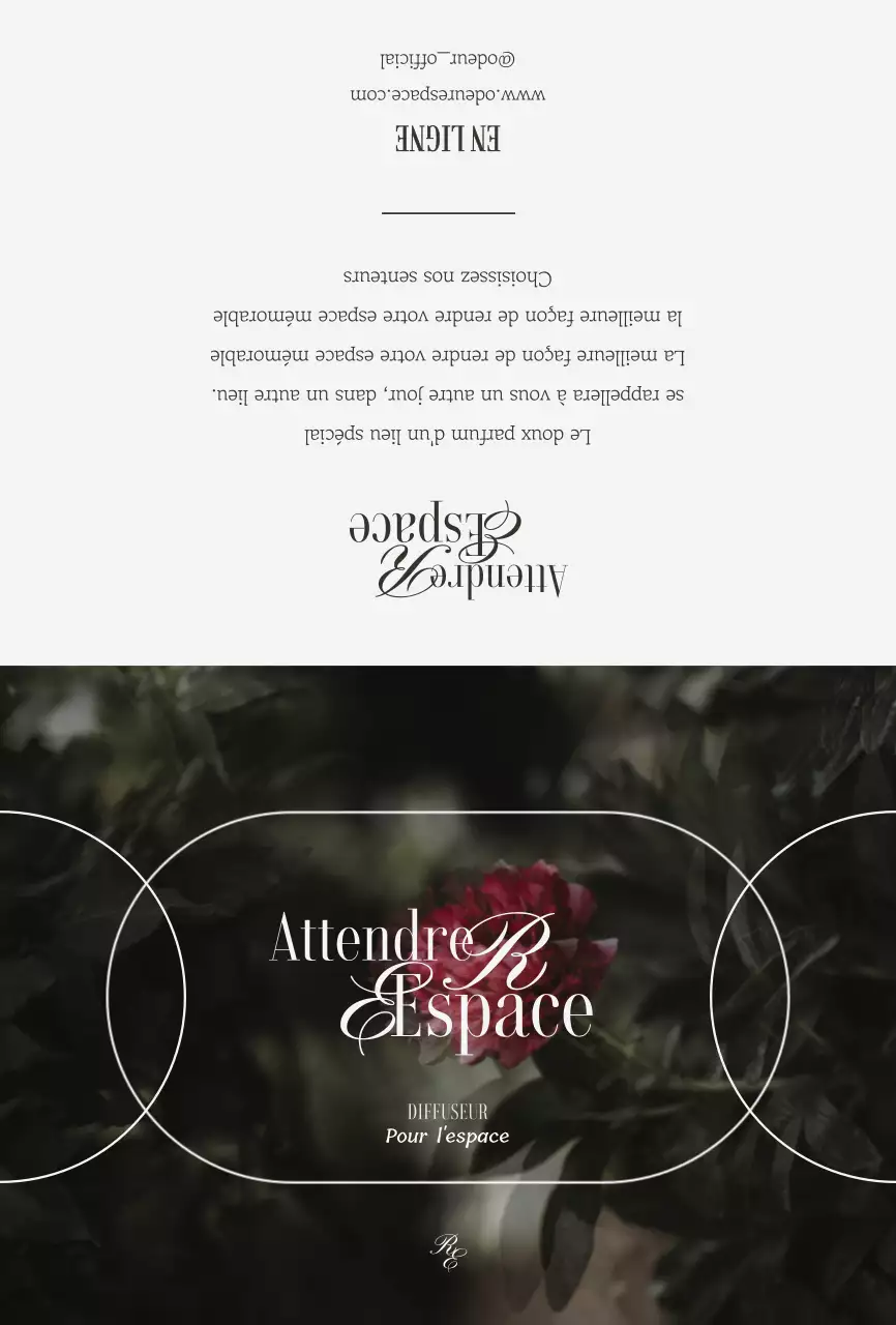 Un diffuseur luxueux avec une imagerie florale vintage dans des couleurs sourdes pour mettre en valeur les produits.